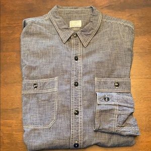 J Crew indigo workwear shirt